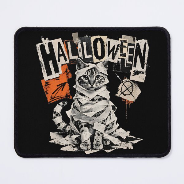 Item preview, Mummy cat in toilet paper – Destroyed Halloween Newspaper Shirt designed and sold by Bengoer18.