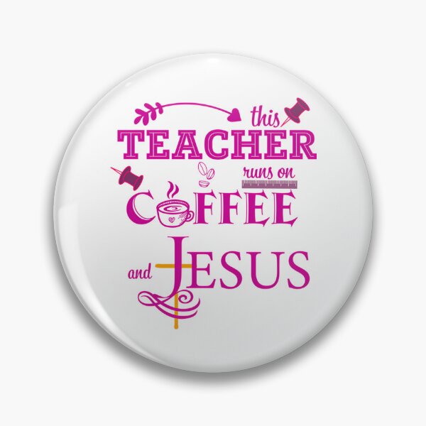 Item preview, This Teacher Runs On Coffee And Jesus designed and sold by ksnkm.