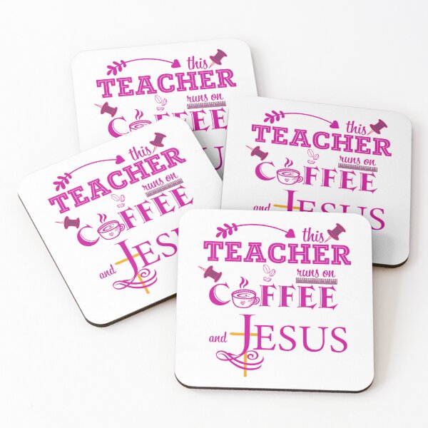 Item preview, This Teacher Runs On Coffee And Jesus designed and sold by ksnkm.