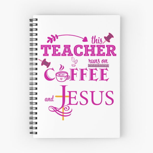 Item preview, This Teacher Runs On Coffee And Jesus designed and sold by ksnkm.