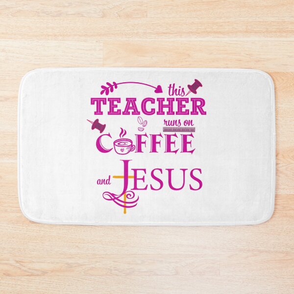 Item preview, This Teacher Runs On Coffee And Jesus designed and sold by ksnkm.