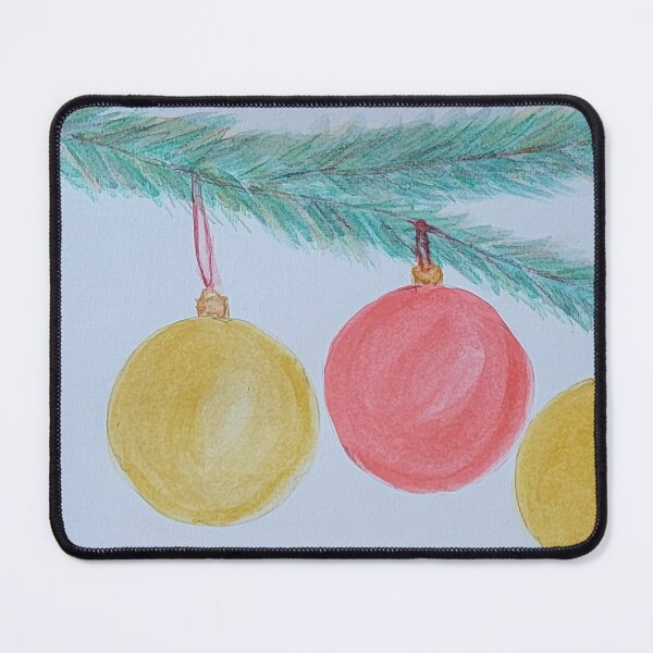 Item preview, Watercolor painting of Christmas ornaments  designed and sold by Jmb67.