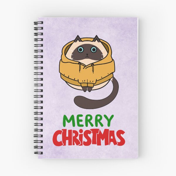 Item preview, Cute Siamese Cat Merry Christmas Holiday Art designed and sold by stormk10.