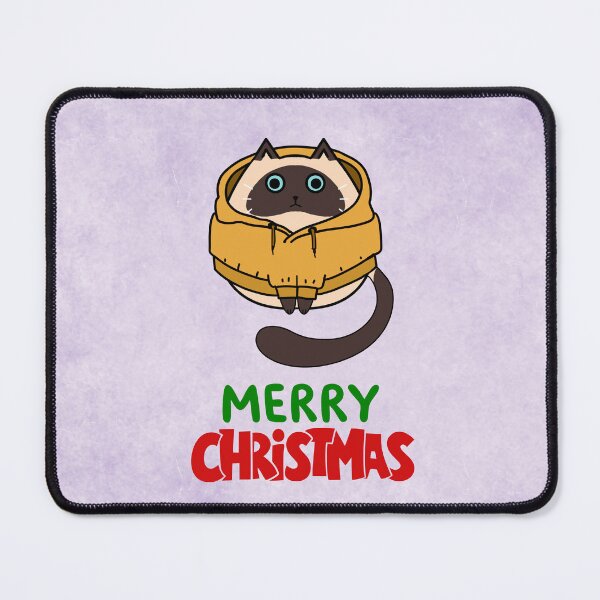 Item preview, Cute Siamese Cat Merry Christmas Holiday Art designed and sold by stormk10.