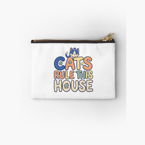 Item preview, Cats Rule This House Funny Crowned Kitty Retro Typography Quote designed and sold by mood-draftsman.