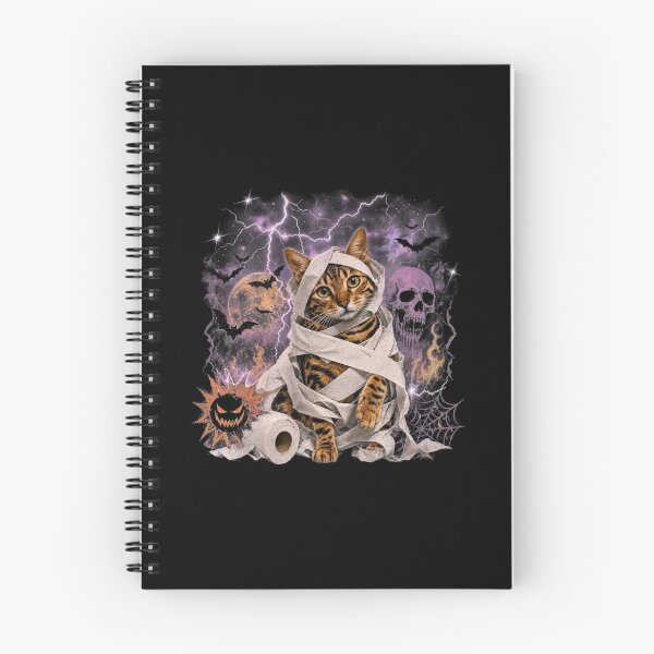 Item preview, Mummy cat in a toilet paper frenzy – Mystical Halloween fantasy design designed and sold by Bengoer18.