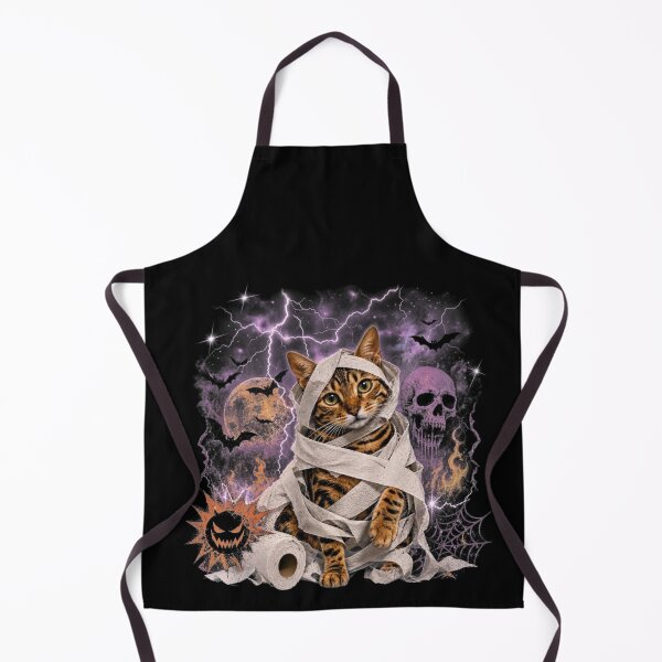 Item preview, Mummy cat in a toilet paper frenzy – Mystical Halloween fantasy design designed and sold by Bengoer18.