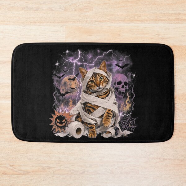 Item preview, Mummy cat in a toilet paper frenzy – Mystical Halloween fantasy design designed and sold by Bengoer18.