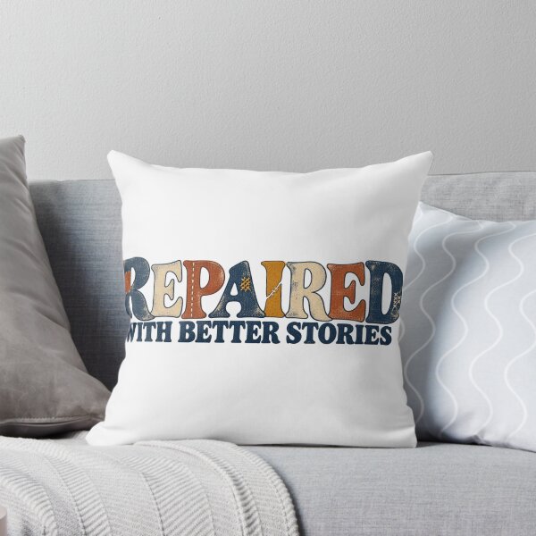 Item preview, Repaired With Better Stories – Visible Mending Design designed and sold by Golden Era Studio.