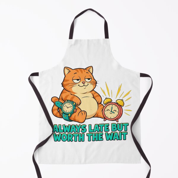 Item preview, Always Late But Worth The Wait Cute Cartoon Cat designed and sold by Moad Fahim.