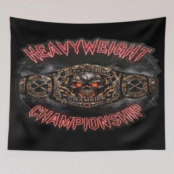 Item preview, Heavyweight Champion Underground Wrestling Skull Sticker designed and sold by FABIOLART.