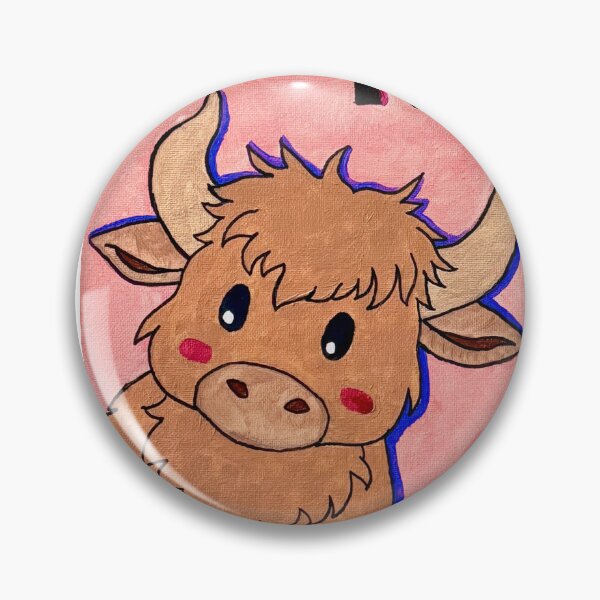 Item preview, "Moo?" - Funny Highland Cow Quote Pop Art Print designed and sold by 716ArtStudio.