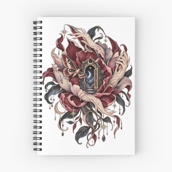 Item preview, Gothic Floral Portal Moth Skeleton Hands designed and sold by 966 A.D..