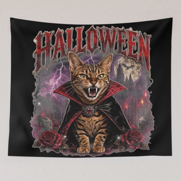 Item preview, Noble Vampire Cat – Heavy Metal & Gothic Halloween Shirt designed and sold by Bengoer18.