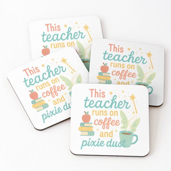 Item preview, This Teacher Runs On Coffee And Pixie Dust  Cute Teacher Shirt designed and sold by ksnkm.