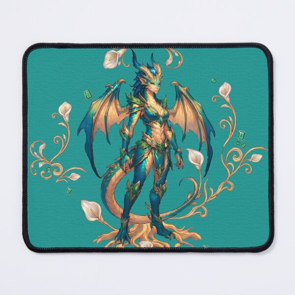 Item preview, Emerald Dragon Empress Seamless Pattern Artwork designed and sold by Ammeluk.