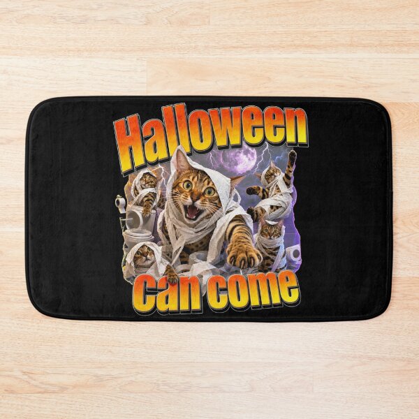 Item preview, Halloween Can Come – Crazy Mummy Cat Chaos Collage designed and sold by Bengoer18.