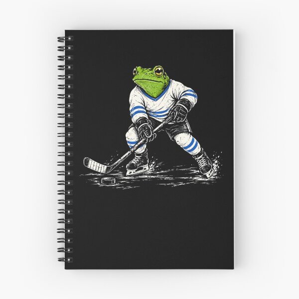 Item preview, Funny Retro Frog Hockey Player Ice Skating designed and sold by Moizento.