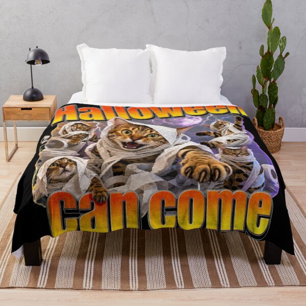 Item preview, Halloween Can Come – Crazy Mummy Cat Chaos Collage designed and sold by Bengoer18.