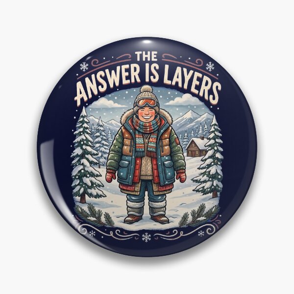Item preview, The Answer Is Layers – Funny Winter Warmth Illustration designed and sold by FrozenFits.
