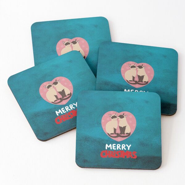 Item preview, Cute Siamese Cat Merry Christmas Holiday Art designed and sold by stormk10.
