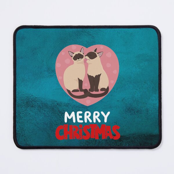 Item preview, Cute Siamese Cat Merry Christmas Holiday Art designed and sold by stormk10.