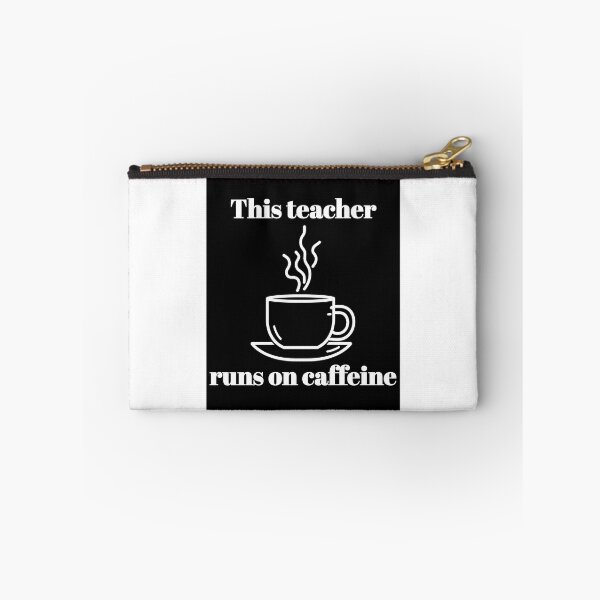 Item preview, This Teacher Run On Caffeine - Humorous Teacher Design designed and sold by naovios.