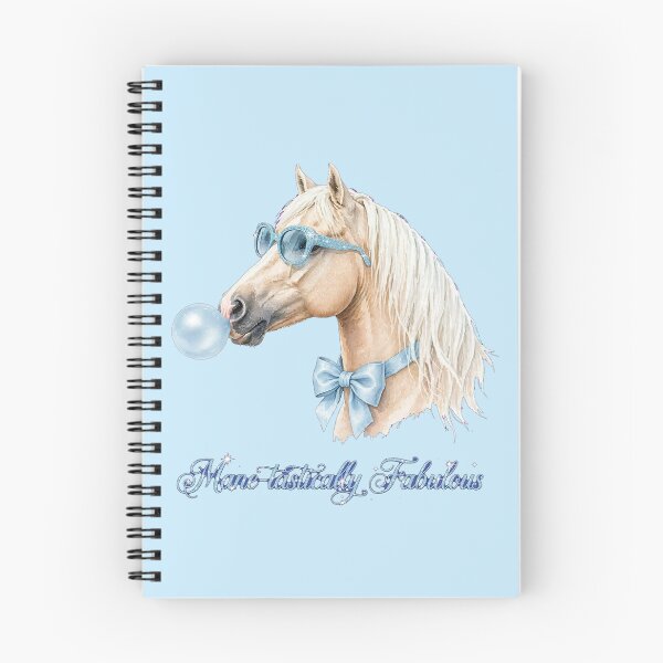 Item preview, Mane-tastically Fabulous Blue Horse - Cute Blue Coquette Horse designed and sold by Vibe-Vary.