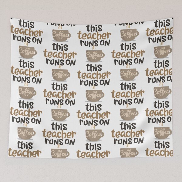 Item preview, This Teacher Runs On Coffee Cup School Gift designed and sold by ksnkm.