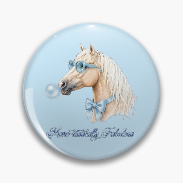 Item preview, Mane-tastically Fabulous Blue Horse - Cute Blue Coquette Horse designed and sold by Vibe-Vary.