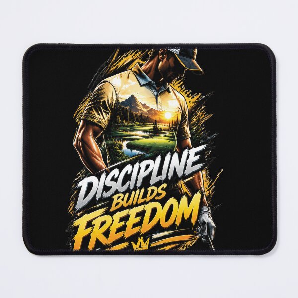 Item preview, Discipline Builds Freedom Golf Motivation Design designed and sold by M. Mamdouh Artworks.