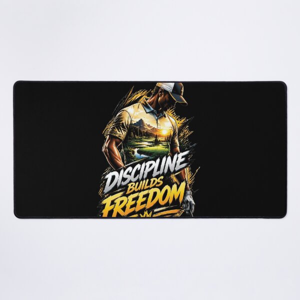 Item preview, Discipline Builds Freedom Golf Motivation Design designed and sold by M. Mamdouh Artworks.