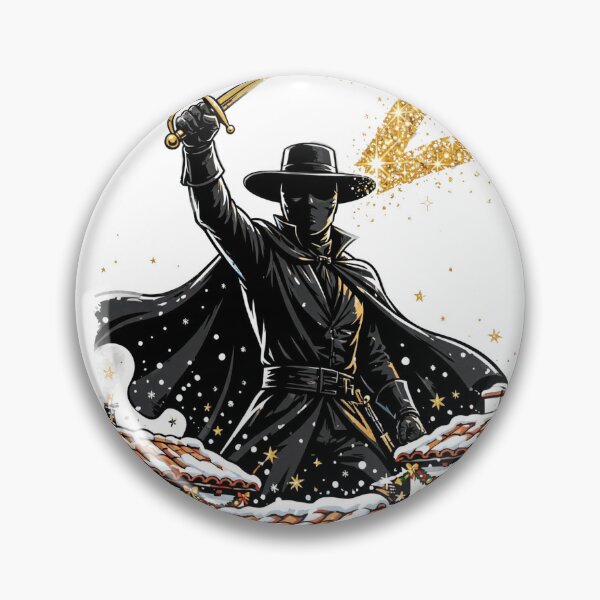 Item preview, Zorro's Christmas Z - Masked Hero Fan Art Holiday Tee designed and sold by KERK Art and Design.