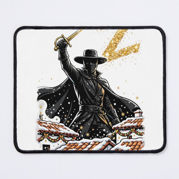 Item preview, Zorro's Christmas Z - Masked Hero Fan Art Holiday Tee designed and sold by KERK Art and Design.