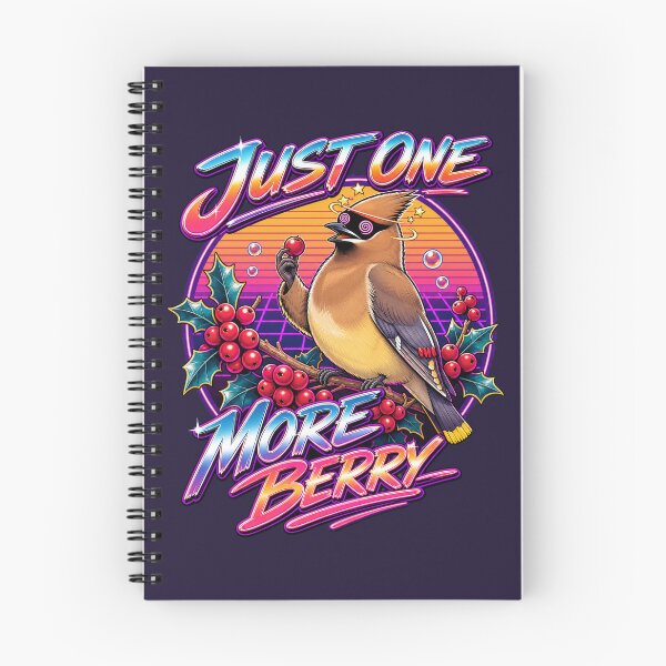 Item preview, Cedar Waxwing Tipsy Berry Vaporwave Funny Retro Bird designed and sold by shifumart.