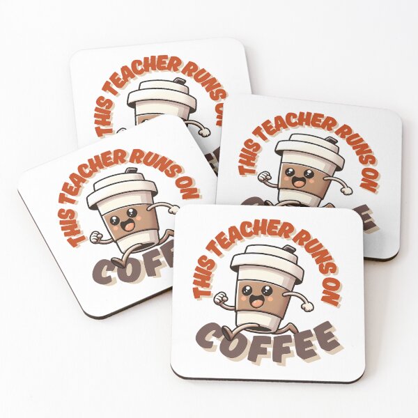 Item preview, This Teacher Runs On Coffee Funny Teacher Coffee Lover designed and sold by ksnkm.