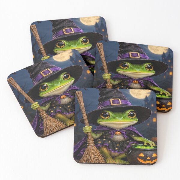 Item preview, Cute frog witch art designed and sold by urbanshop7.
