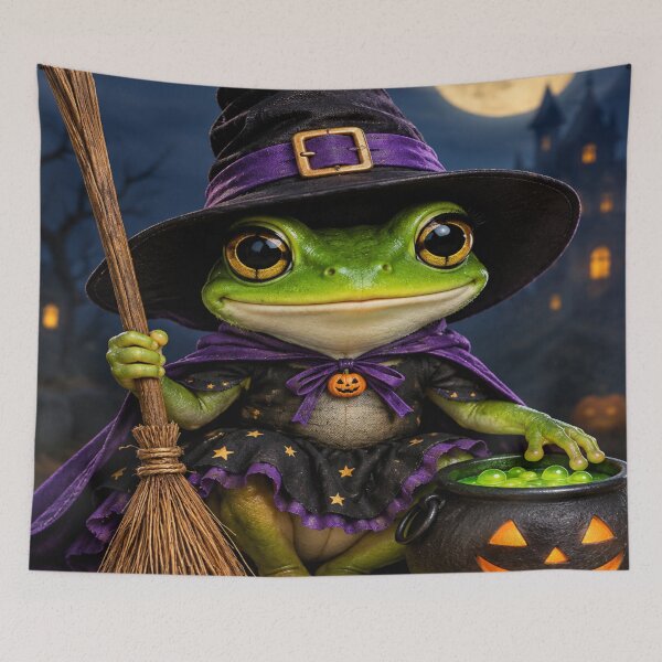 Item preview, Cute frog witch art designed and sold by urbanshop7.