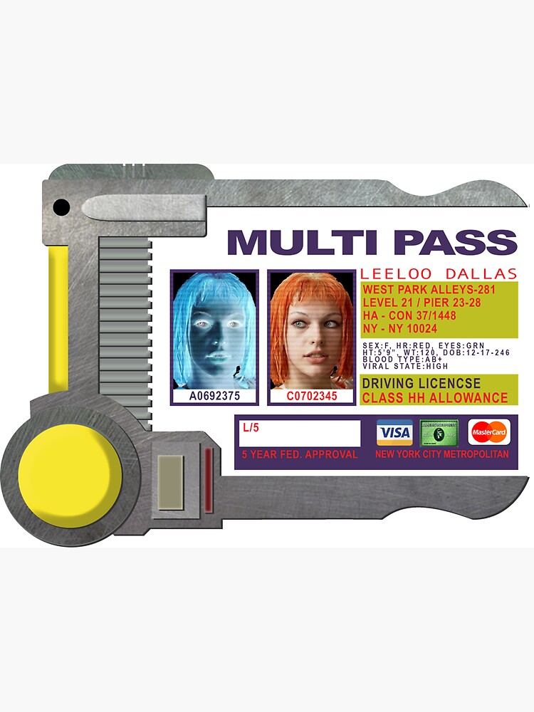 Multipass - Inspired by The Fifth Element by WonkyRobot