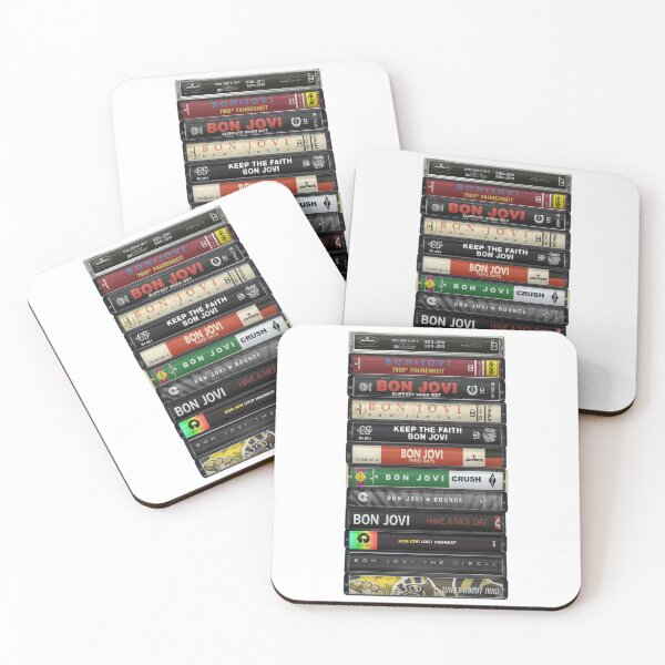 Item preview, Bon Jovi - Collected Albums - Vintage Cassette Print designed and sold by Mr Mustard Prints.