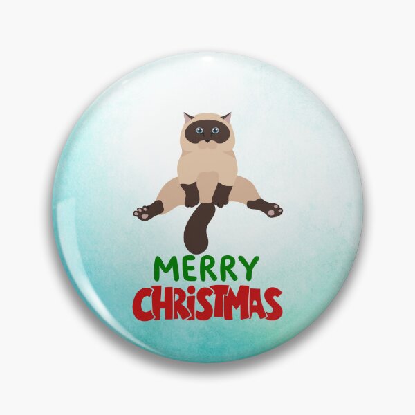 Item preview, Cute Siamese Cat Merry Christmas Holiday Art designed and sold by stormk10.