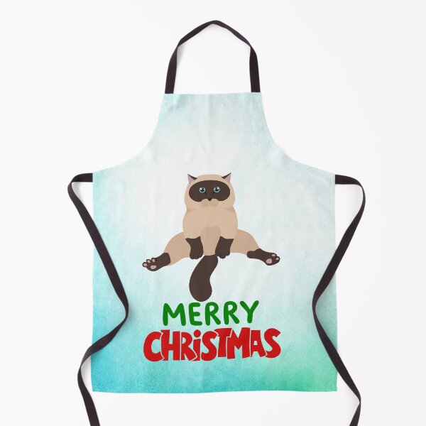 Item preview, Cute Siamese Cat Merry Christmas Holiday Art designed and sold by stormk10.