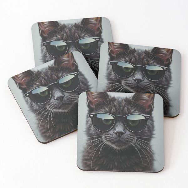 Item preview, Cool Black Cat in Sunglasses designed and sold by VFXguy.
