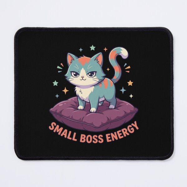 Item preview, Small Boss Energy Sassy Cat Funny Kitty Cushion Merch designed and sold by mood-draftsman.