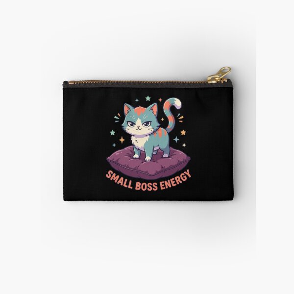 Item preview, Small Boss Energy Sassy Cat Funny Kitty Cushion Merch  designed and sold by mood-draftsman.