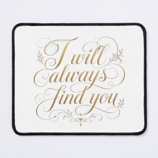 Item preview, I Will Always Find You – Elegant Gold Script Quote Art designed and sold by NotSoSubtleRosiePeas.