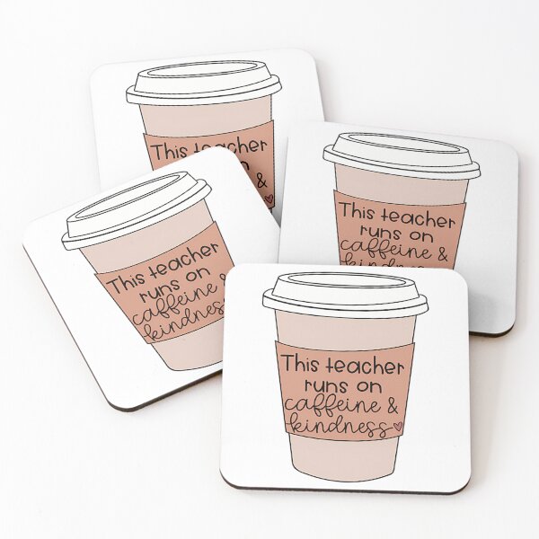 Item preview, This Teacher Runs On Caffeine And Kindness designed and sold by naovios.
