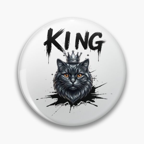 Item preview, Black Cat King Crown Grunge Art designed and sold by PetalsPaws.