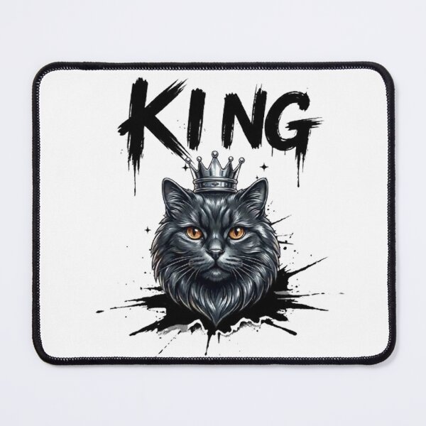 Item preview, Black Cat King Crown Grunge Art designed and sold by PetalsPaws.