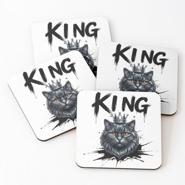 Item preview, Black Cat King Crown Grunge Art designed and sold by PetalsPaws.